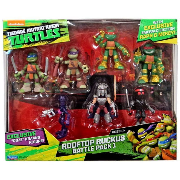 8PCS TMNT Rooftop Ruckus MICHELANGELO Leonardo Teenage Mutant Ninja Turtles toys 